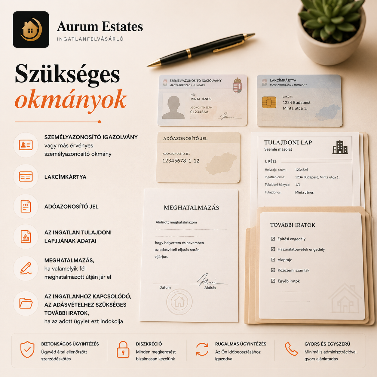 Ingatlan adásvételhez szükséges dokumentumok